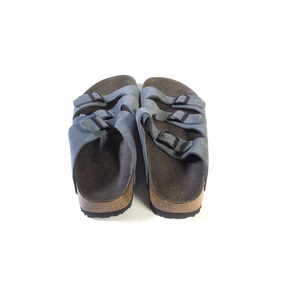 Birkenstock 41 Betula Gray Suede Florida Slides Made in Germany - Picture 4 of 11